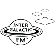 Intergalactic FM logo zwart-wit