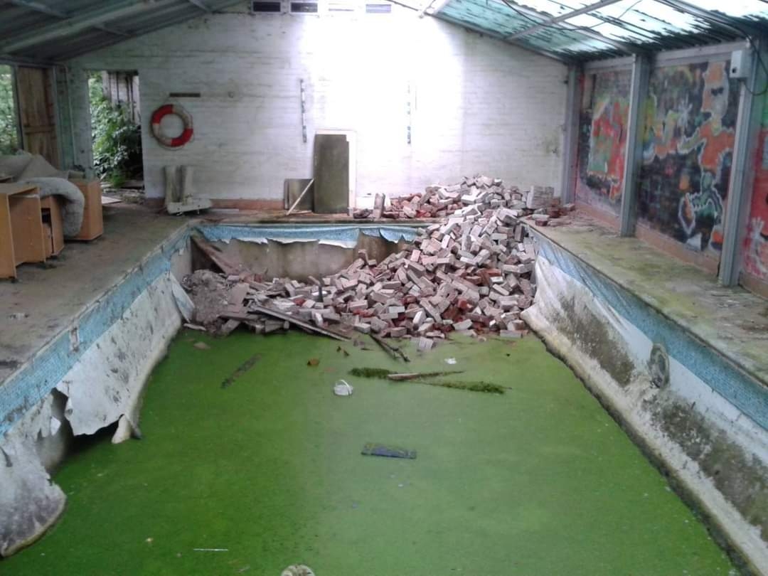 disused swimming pool in north wales